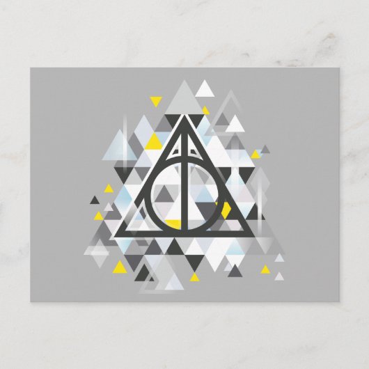 Harry Potter Geometric | Deathly Hallows Symbol Postkarte (Vorderseite)