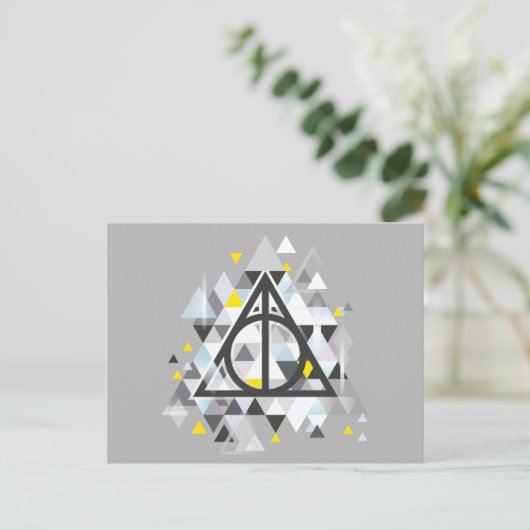 Harry Potter Geometric | Deathly Hallows Symbol Postkarte (Stehend Vorderseite)