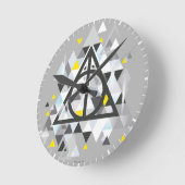 Harry Potter Geometric | Deathly Hallows Symbol Runde Wanduhr (Winkel)