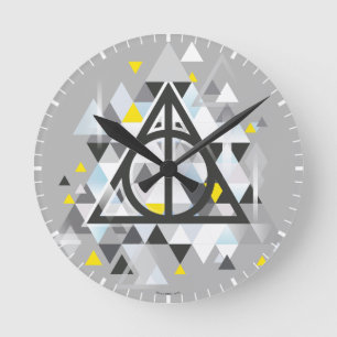 Harry Potter Geometric   Deathly Hallows Symbol Runde Wanduhr