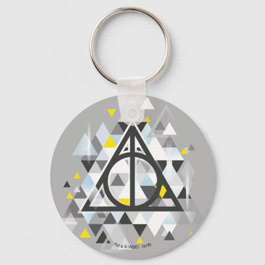 Harry Potter Geometric | Deathly Hallows Symbol Schlüsselanhänger (Vorderseite)