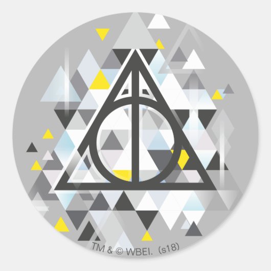 Harry Potter | Geometrisches Symbol der Heiligen H Runder Aufkleber (Vorderseite)
