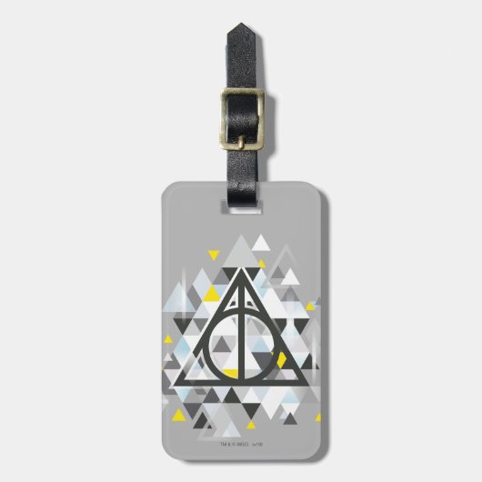 Harry Potter | Geometrisches Symbol der Todesrelik Gepäckanhänger (Vorderseite vertikal)