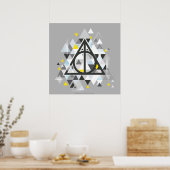 Harry Potter | Geometrisches Symbol der Todesrelik Poster (Küche)