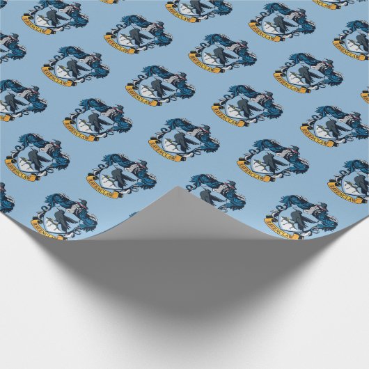 Harry Potter | Gothic Ravenclaw Wappen Geschenkpapier (Ecke)