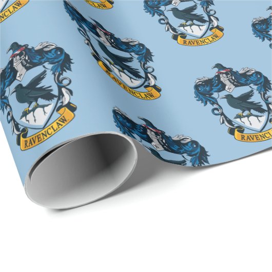 Harry Potter | Gothic Ravenclaw Wappen Geschenkpapier (Rolleneckpunkt)