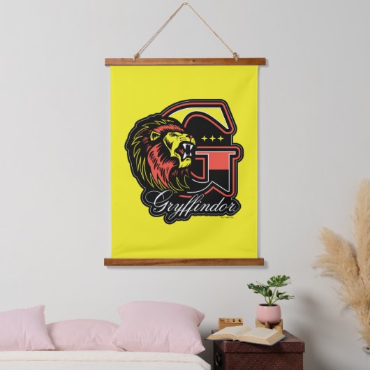 HARRY POTTER™ | GRYFFINDOR™ Athletic Badge Wandteppich Mit Holzrahmen (Schlafzimmer)