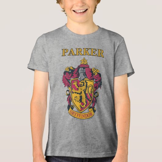 Harry Potter | Gryffindor Crest Gold and Red Tri-Blend Shirt (Vorderseite)
