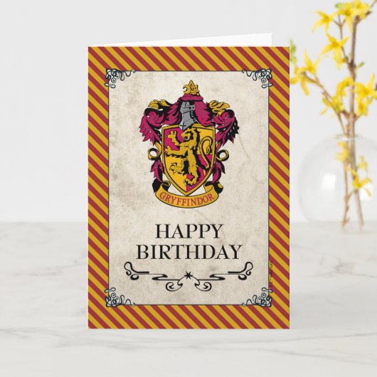 Harry Potter | Gryffindor Happy Birthday Karte (Gelbe Blume)