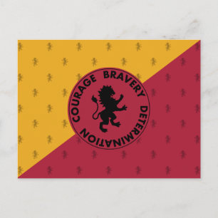 Harry Potter   GRYFFINDOR™ Hausmerkmale Grafik Postkarte
