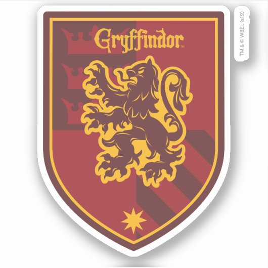 Harry Potter | Gryffindor House Pride Wappen Aufkleber (Vorderseite)