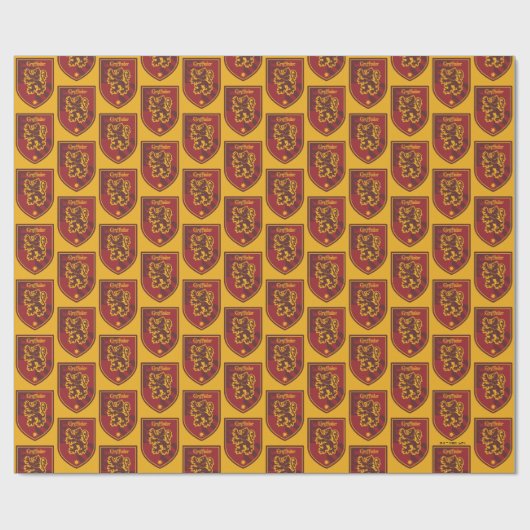 Harry Potter | Gryffindor House Pride Wappen Geschenkpapier (Flach)