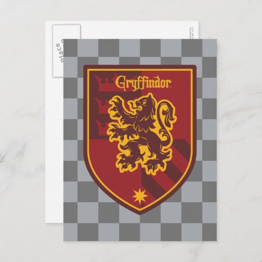 Harry Potter | Gryffindor House Pride Wappen Postkarte (Vorne/Hinten)