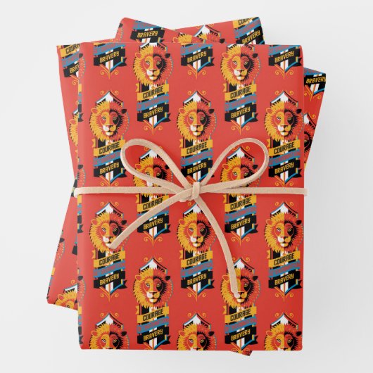 Harry Potter | GRYFFINDOR™ House Tracks Sigil Geschenkpapier Set (Beispiel)