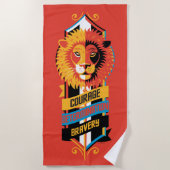 Harry Potter | GRYFFINDOR™ House Tracks Sigil Strandtuch (Vorderseite)