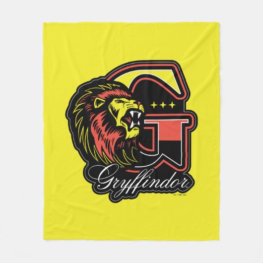 HARRY POTTER™ | GRYFFINDOR™ Leichtathletik-Abzeich Fleecedecke (Vorderseite)