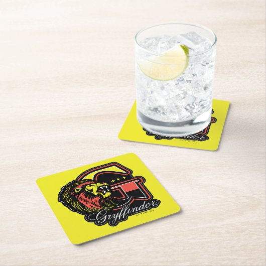 HARRY POTTER™ | GRYFFINDOR™ Leichtathletik-Abzeich Rechteckiger Pappuntersetzer (Vor Ort)