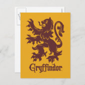 Harry Potter Gryffindor | Lion Graphic Postkarte (Vorne/Hinten)
