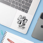 Harry Potter | Gryffindor Lion Icon Aufkleber (Laptop mit iPhone)