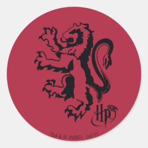 Harry Potter   Gryffindor Lion Icon Runder Aufkleber