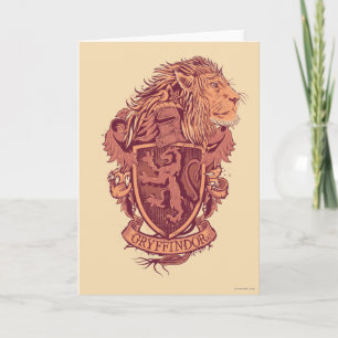 Harry Potter Gryffindor Lion Wappen Karte