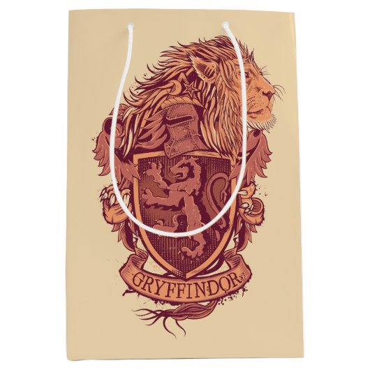 Harry Potter | Gryffindor Lion Wappen Mittlere Geschenktüte (Vorderseite)
