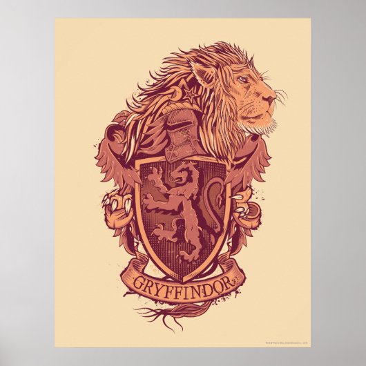 Harry Potter | Gryffindor Lion Wappen Poster (Vorne)
