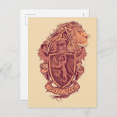 Harry Potter | Gryffindor Lion Wappen Postkarte (Vorne/Hinten)