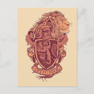 Harry Potter | Gryffindor Lion Wappen Postkarte