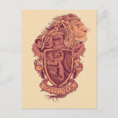 Harry Potter | Gryffindor Lion Wappen Postkarte (Vorderseite)