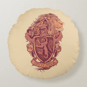 Harry Potter   Gryffindor Lion Wappen Rundes Kissen