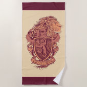 Harry Potter | Gryffindor Lion Wappen Strandtuch (Vorderseite)