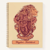 Harry Potter | Gryffindor Lion Wappen Zeichnend Notizblock (Vorderseite)