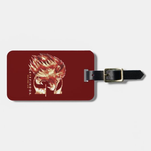 Harry Potter | GRYFFINDOR™ Lion Watercolor Gepäckanhänger (Vorderseite horizontal)