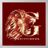 Harry Potter | GRYFFINDOR™ Lion Watercolor Poster (Vorne)