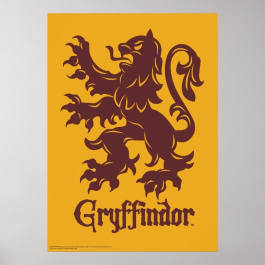 Harry Potter | Gryffindor Löwe Grafik Poster (Vorne)