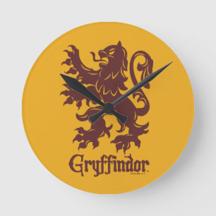Harry Potter   Gryffindor Löwe Grafik Runde Wanduhr