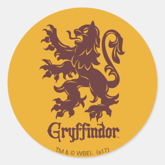 Harry Potter | Gryffindor Löwe Grafik Runder Aufkleber (Vorderseite)