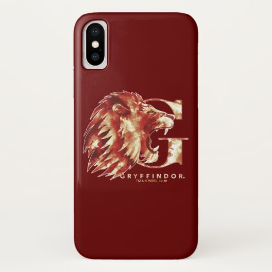 Harry Potter | GRYFFINDOR™ Löwe Wasserfarbe Case-Mate iPhone Hülle (Rückseite)