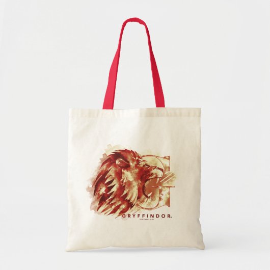Harry Potter | GRYFFINDOR™ Löwe Wasserfarbe Tragetasche (Vorne)