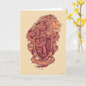 Harry Potter | Gryffindor‑Löwenwappen Karte (Gelbe Blume)
