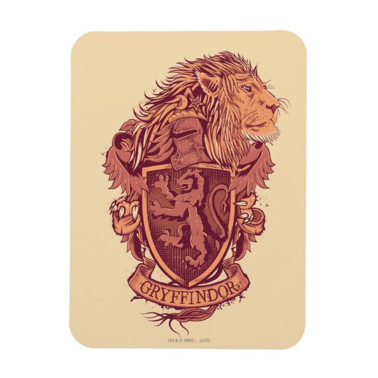 Harry Potter | Gryffindor Löwenwappen Magnet (Vertikal)