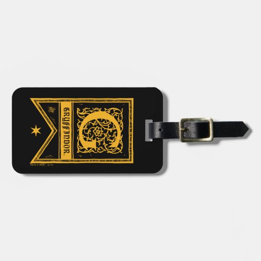 Harry Potter | Gryffindor Monogram Banner Gepäckanhänger (Vorderseite horizontal)