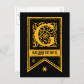 Harry Potter | Gryffindor Monogram Banner Postkarte (Vorne/Hinten)