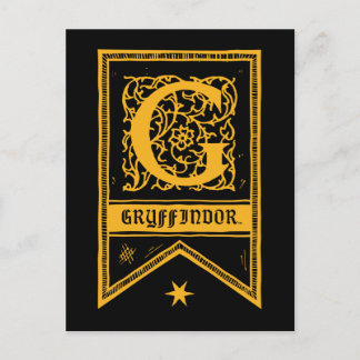 Harry Potter | Gryffindor Monogram Banner Postkarte