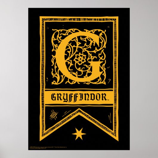 Harry Potter | Gryffindor-Monogramm-Banner Poster (Vorne)