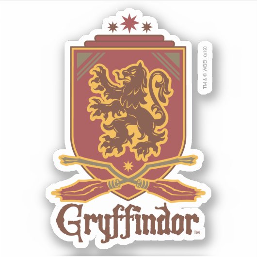 Harry Potter | Gryffindor QUIDDITCH™ Abzeichen Aufkleber (Vorderseite)