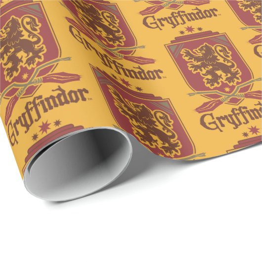 Harry Potter | Gryffindor QUIDDITCH™ Abzeichen Geschenkpapier (Rolleneckpunkt)