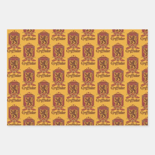 Harry Potter | Gryffindor QUIDDITCH™ Abzeichen Geschenkpapier Set (Vorderseite 3)