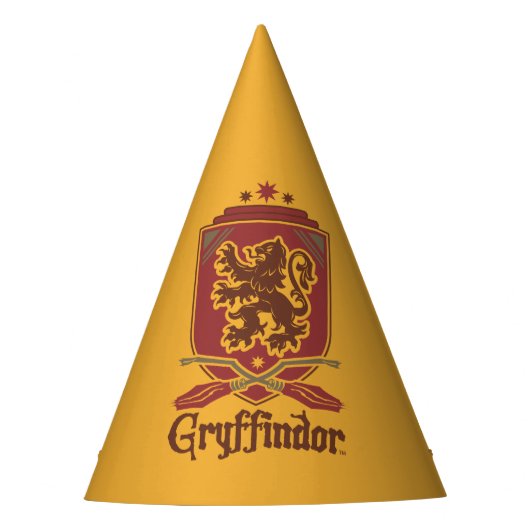 Harry Potter | Gryffindor QUIDDITCH™ Abzeichen Partyhütchen (Vorderseite)